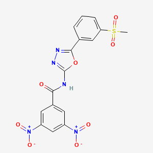 B2833261 N-(5-(3-(methylsulfonyl)phenyl)-1,3,4-oxadiazol-2-yl)-3,5-dinitrobenzamide CAS No. 886907-54-6