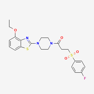 1-(4-(4-Ethoxybenzo[d]thiazol-2-yl)piperazin-1-yl)-3-((4-fluorophenyl)sulfonyl)propan-1-one