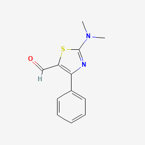 molecular formula C12H12N2OS B2833276 2-(Dimethylamino)-4-phenyl-1,3-thiazole-5-carbaldehyde CAS No. 50379-23-2