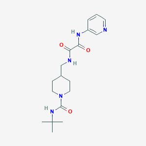 molecular formula C18H27N5O3 B2833285 N1-((1-(tert-butylcarbamoyl)piperidin-4-yl)methyl)-N2-(pyridin-3-yl)oxalamide CAS No. 1234955-69-1