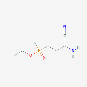 Ethyl (3-amino-3-cyanopropyl)(methyl)phosphinate