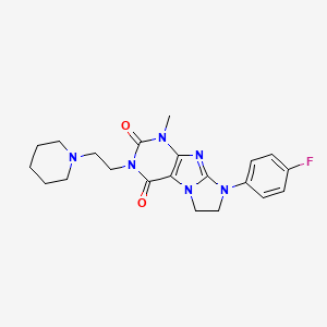 8-(4-fluorophenyl)-1-methyl-3-(2-(piperidin-1-yl)ethyl)-7,8-dihydro-1H-imidazo[2,1-f]purine-2,4(3H,6H)-dione