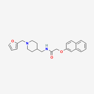 molecular formula C23H26N2O3 B2833295 N-((1-(furan-2-ylmethyl)piperidin-4-yl)methyl)-2-(naphthalen-2-yloxy)acetamide CAS No. 954020-66-7
