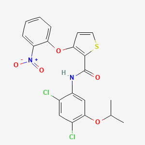 N-(2,4-dichloro-5-isopropoxyphenyl)-3-(2-nitrophenoxy)-2-thiophenecarboxamide