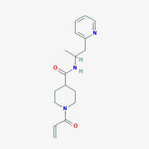 1-Prop-2-enoyl-N-(1-pyridin-2-ylpropan-2-yl)piperidine-4-carboxamide