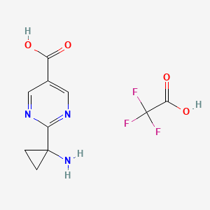 2-(1-Aminocyclopropyl)pyrimidine-5-carboxylic acid tfa salt