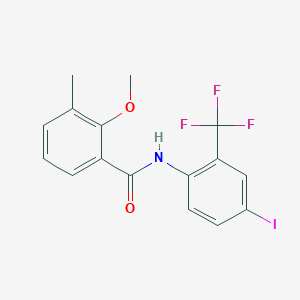 molecular formula C16H13F3INO2 B283332 N-[4-iodo-2-(trifluoromethyl)phenyl]-2-methoxy-3-methylbenzamide 