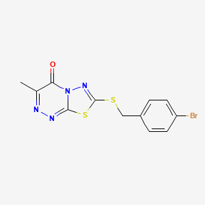 7-[(4-Bromophenyl)methylsulfanyl]-3-methyl-[1,3,4]thiadiazolo[2,3-c][1,2,4]triazin-4-one