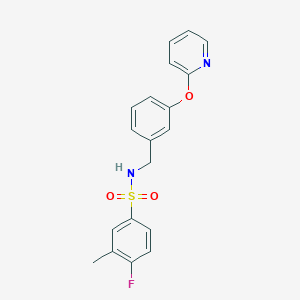 4-fluoro-3-methyl-N-(3-(pyridin-2-yloxy)benzyl)benzenesulfonamide