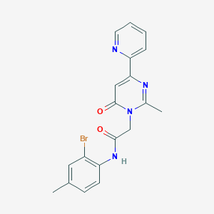 molecular formula C19H17BrN4O2 B2833330 N-(2-溴-4-甲基苯基)-2-(2-甲基-6-氧代-4-(吡啶-2-基)嘧啶-1(6H)-基)乙酰胺 CAS No. 1251615-14-1