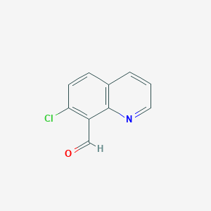molecular formula C10H6ClNO B2833347 7-Chloroquinoline-8-carbaldehyde CAS No. 1260759-71-4