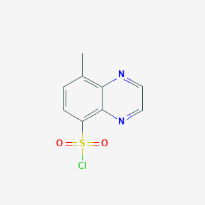 molecular formula C9H7ClN2O2S B2833367 5-Quinoxalinesulfonyl chloride, 8-methyl- CAS No. 1097732-08-5