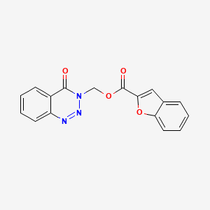 (4-oxobenzo[d][1,2,3]triazin-3(4H)-yl)methyl benzofuran-2-carboxylate