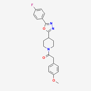 1-(4-(5-(4-Fluorophenyl)-1,3,4-oxadiazol-2-yl)piperidin-1-yl)-2-(4-methoxyphenyl)ethanone