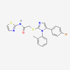 2-((5-(4-bromophenyl)-1-(o-tolyl)-1H-imidazol-2-yl)thio)-N-(thiazol-2-yl)acetamide