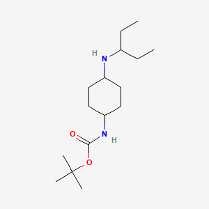 molecular formula C16H32N2O2 B2833402 叔丁基(1R*,4R*)-4-(戊-3-基氨基)环己基甲酸酯 CAS No. 1286274-16-5