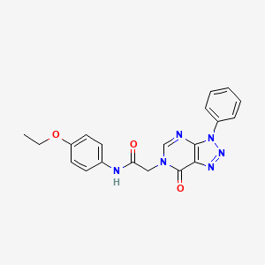 molecular formula C20H18N6O3 B2833404 N-(4-ethoxyphenyl)-2-(7-oxo-3-phenyl-3H-[1,2,3]triazolo[4,5-d]pyrimidin-6(7H)-yl)acetamide CAS No. 892477-76-8
