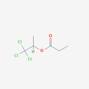 molecular formula C6H9Cl3O2 B2833409 1,1,1-Trichloropropan-2-yl propanoate CAS No. 72037-39-9