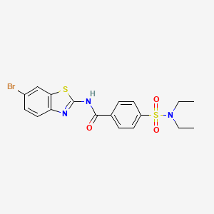 molecular formula C18H18BrN3O3S2 B2833413 N-(6-bromo-1,3-benzothiazol-2-yl)-4-(diethylsulfamoyl)benzamide CAS No. 325988-64-5