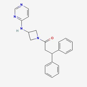 3,3-Diphenyl-1-{3-[(pyrimidin-4-yl)amino]azetidin-1-yl}propan-1-one