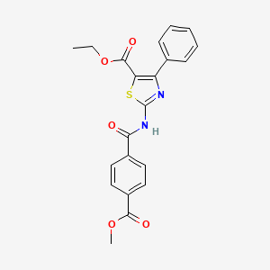 Ethyl 2-(4-(methoxycarbonyl)benzamido)-4-phenylthiazole-5-carboxylate