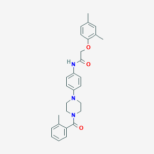 2-(2,4-dimethylphenoxy)-N-{4-[4-(2-methylbenzoyl)-1-piperazinyl]phenyl}acetamide