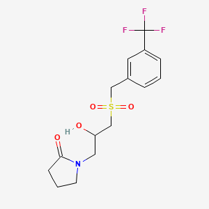 1-(2-Hydroxy-3-{[3-(trifluoromethyl)benzyl]sulfonyl}propyl)-2-pyrrolidinone
