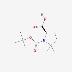 molecular formula C12H19NO4 B2833421 (5R)-4-[(tert-butoxy)carbonyl]-4-azaspiro[2.4]heptane-5-carboxylic acid CAS No. 2007916-06-3