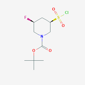 Tert-butyl (3R,5S)-3-chlorosulfonyl-5-fluoropiperidine-1-carboxylate