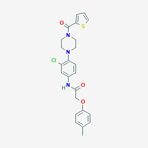 molecular formula C24H24ClN3O3S B283344 N-{3-chloro-4-[4-(2-thienylcarbonyl)-1-piperazinyl]phenyl}-2-(4-methylphenoxy)acetamide 