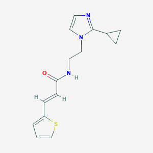 (E)-N-(2-(2-cyclopropyl-1H-imidazol-1-yl)ethyl)-3-(thiophen-2-yl)acrylamide