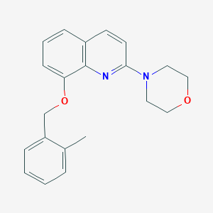 molecular formula C21H22N2O2 B2833470 4-(8-((2-Methylbenzyl)oxy)quinolin-2-yl)morpholine CAS No. 941909-59-7