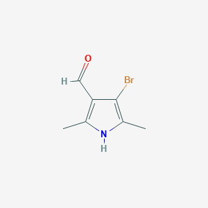 molecular formula C7H8BrNO B2833471 4-溴-2,5-二甲基-1H-吡咯-3-甲醛 CAS No. 1432087-58-5