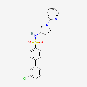 3'-chloro-N-(1-(pyridin-2-yl)pyrrolidin-3-yl)-[1,1'-biphenyl]-4-sulfonamide
