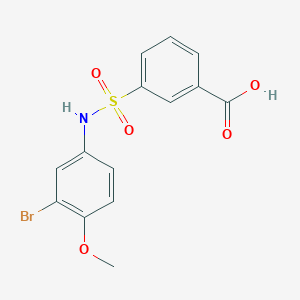 3-[(3-Bromo-4-methoxyphenyl)sulfamoyl]benzoic acid