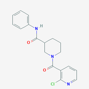 molecular formula C18H18ClN3O2 B2833479 1-(2-chloropyridine-3-carbonyl)-N-phenylpiperidine-3-carboxamide CAS No. 1118868-28-2