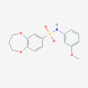 N-(3-methoxyphenyl)-3,4-dihydro-2H-1,5-benzodioxepine-7-sulfonamide