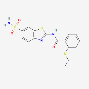 2-(ethylthio)-N-(6-sulfamoylbenzo[d]thiazol-2-yl)benzamide