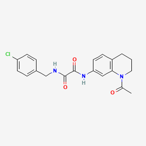 N'-(1-acetyl-3,4-dihydro-2H-quinolin-7-yl)-N-[(4-chlorophenyl)methyl]oxamide