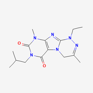 1-ethyl-7-isobutyl-3,9-dimethyl-1,4-dihydro-[1,2,4]triazino[3,4-f]purine-6,8(7H,9H)-dione
