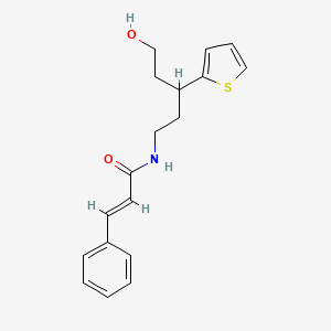N-(5-hydroxy-3-(thiophen-2-yl)pentyl)cinnamamide