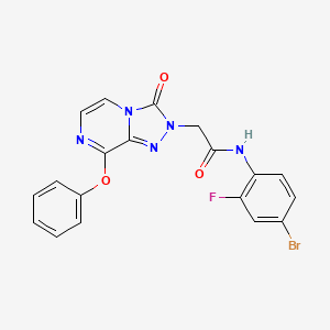 molecular formula C19H13BrFN5O3 B2833500 N-(4-溴-2-氟苯基)-2-(3-酮-8-苯氧-[1,2,4]三唑[4,3-a]吡嗪-2(3H)-基)乙酰胺 CAS No. 1116060-77-5