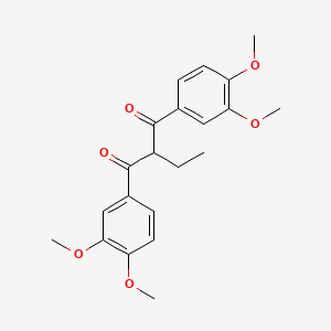 molecular formula C21H24O6 B2833519 1,3-Bis(3,4-dimethoxyphenyl)-2-ethylpropane-1,3-dione CAS No. 832739-75-0