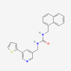 molecular formula C22H19N3OS B2833520 1-(Naphthalen-1-ylmethyl)-3-((5-(thiophen-2-yl)pyridin-3-yl)methyl)urea CAS No. 2034487-39-1