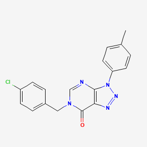 molecular formula C18H14ClN5O B2833522 6-(4-chlorobenzyl)-3-(p-tolyl)-3H-[1,2,3]triazolo[4,5-d]pyrimidin-7(6H)-one CAS No. 863019-31-2