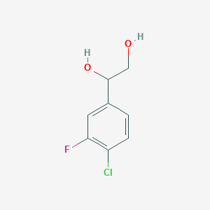 molecular formula C8H8ClFO2 B2833523 1-(4-氯-3-氟苯基)乙烷-1,2-二醇 CAS No. 1558116-77-0