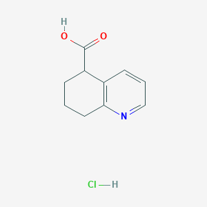 molecular formula C10H12ClNO2 B2833524 5,6,7,8-Tetrahydroquinoline-5-carboxylic acid;hydrochloride CAS No. 2260936-56-7