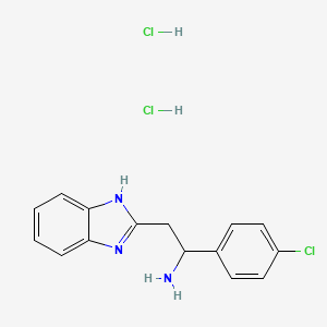 2-(1H-benzo[d]imidazol-2-yl)-1-(4-chlorophenyl)ethanamine dihydrochloride