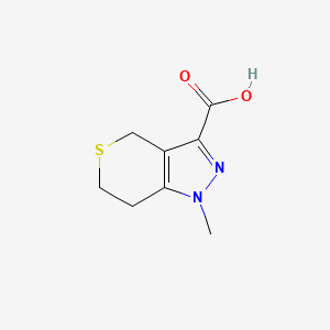 molecular formula C8H10N2O2S B2833530 1,4,6,7-Tetrahydro-1-methylthiopyrano[4,3-c]pyrazole-3-carboxylic acid CAS No. 1506194-08-6