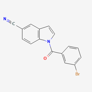 molecular formula C16H9BrN2O B2833534 1-[(3-溴苯基)羰基]-1H-吲哚-5-羧腈 CAS No. 1923269-08-2
